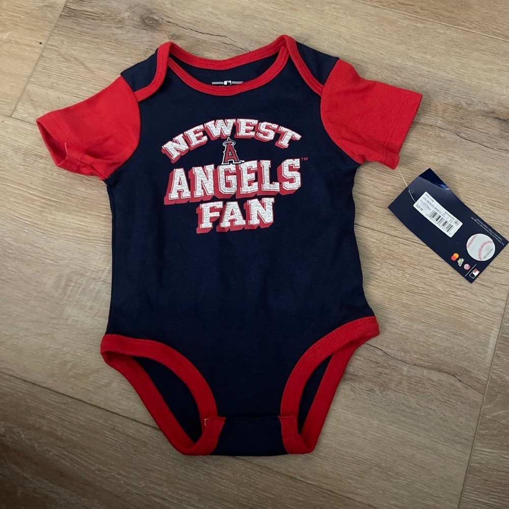 Angels Fan infant Onesie- Red and Blue